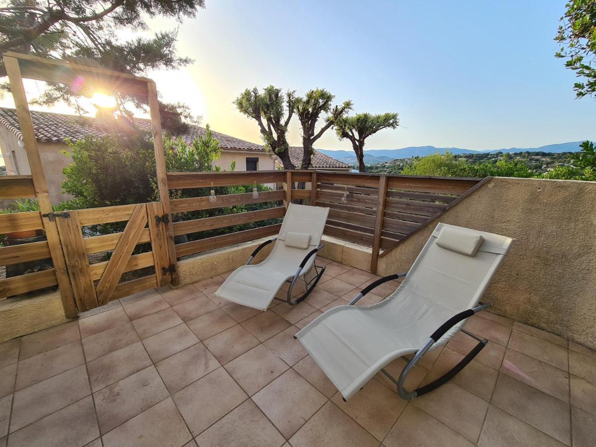 Studio avec terasse vue mer Porticcio  Esterno foto